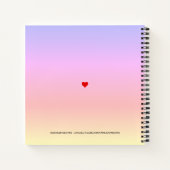 Pastel Rainbow & Black Typografy Affirmations Notizblock (Rückseite)