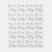 Pastel Rainbow Blanket Boho Geschenk für neue Anre Fleecedecke (Vorderseite)