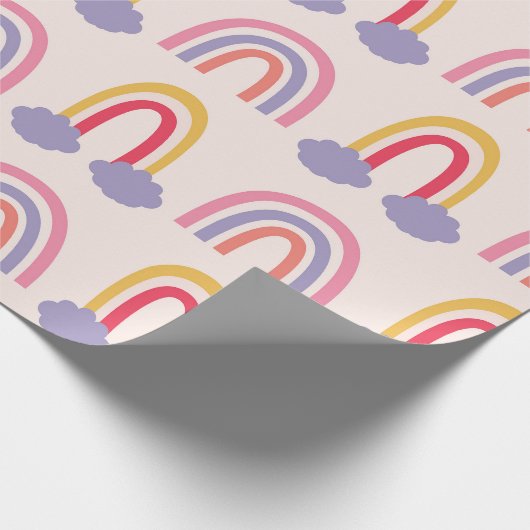 Pastel Rainbow Bliss Geschenkpapier (Ecke)