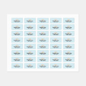 Pastel Rainbow Blue Waterproof Adhesive Closing L Etiketten (Blatt)