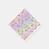 Pastel Rainbow-Blume Serviette (Ecke)