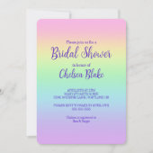 Pastel Rainbow Bridal Dusche Einladung (Vorderseite)