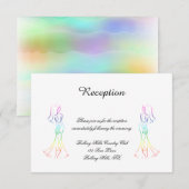 Pastel Rainbow Brides Wedding Empfang Einladung (Vorne/Hinten)