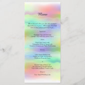 Pastel Rainbow Brides Wedding Menu Menükarte (Vorderseite)