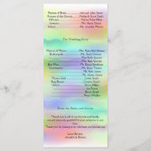Pastel Rainbow Brides Wedding Program Programm (Rückseite)
