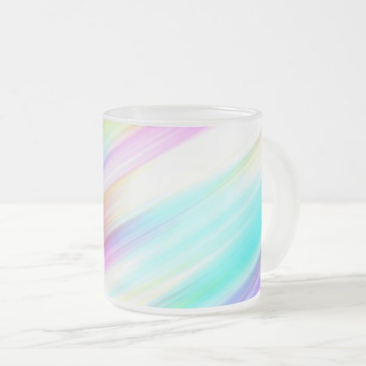 Pastel Rainbow Brush Strokes Mattglastasse (VorderseiteRechts)
