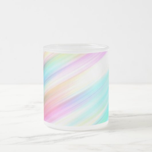 Pastel Rainbow Brush Strokes Mattglastasse (Mittel)