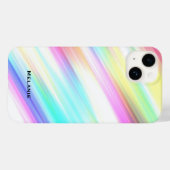Pastel Rainbow Brush Strokes Personalisiert Case-Mate iPhone Hülle (Rückseite (Horizontal))