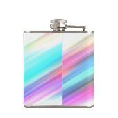 Pastel Rainbow Brush Strokes Personalisiert Flachmann (Rückseite)
