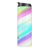 Pastel Rainbow Brush Strokes Personalisiert Thermosbecher (Nach rechts gedreht)