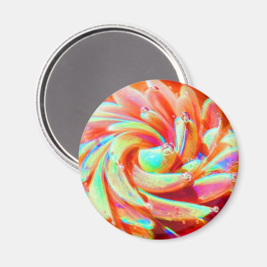 Pastel Rainbow Bubble Ocean Sea Anemone Magnet (Vorderseite/Rückseite)