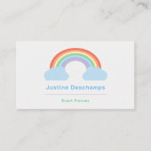 Pastel Rainbow Business Card Visitenkarte (Vorderseite)
