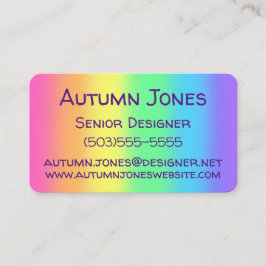 Pastel Rainbow Business Card Visitenkarte