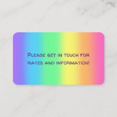 Pastel Rainbow Business Card Visitenkarte (Rückseite)
