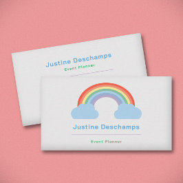 Pastel Rainbow Business Card Visitenkarte