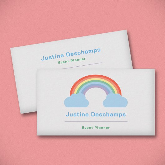 Pastel Rainbow Business Card Visitenkarte