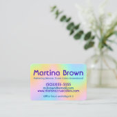Pastel Rainbow Business Card Visitenkarte (Stehend Vorderseite)