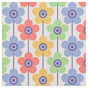 Pastel Rainbow Buttercup Geometrisches Muster für Stoff