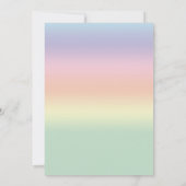 Pastel Rainbow Butterlys Geburtstagsparty Einladung (Rückseite)