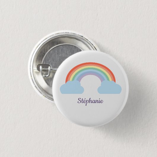 Pastel Rainbow Button (Vorne & Hinten)