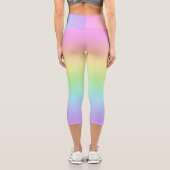 Pastel Rainbow Capri Leggings (Rückseite)