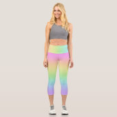 Pastel Rainbow Capri Leggings (Vorderseite)