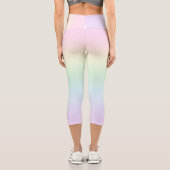 Pastel Rainbow Capri Leggings (Rückseite)