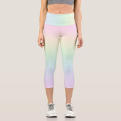 Pastel Rainbow Capri Leggings (Vorderseite)