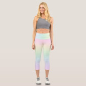 Pastel Rainbow Capri Leggings (Vorderseite)