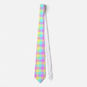 Pastel Rainbow Checkered Krawatte (Vorderseite)