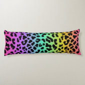 Pastel Rainbow Cheetah Print Seitenschläferkissen (Rückseite)