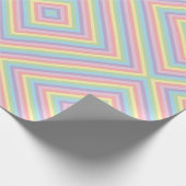 Pastel Rainbow Chevron Stripe Wrapping Paper Geschenkpapier (Ecke)