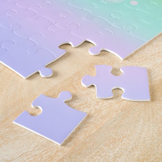 Pastel Rainbow Circles Challenging Jigsaw Puzzle (Seite)