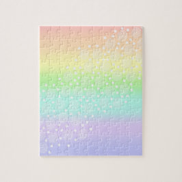 Pastel Rainbow Circles Challenging Jigsaw Puzzle