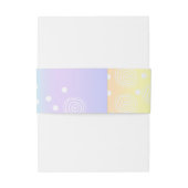 Pastel Rainbow Circles Einladungsbanderole (Rückseitenbeispiel)