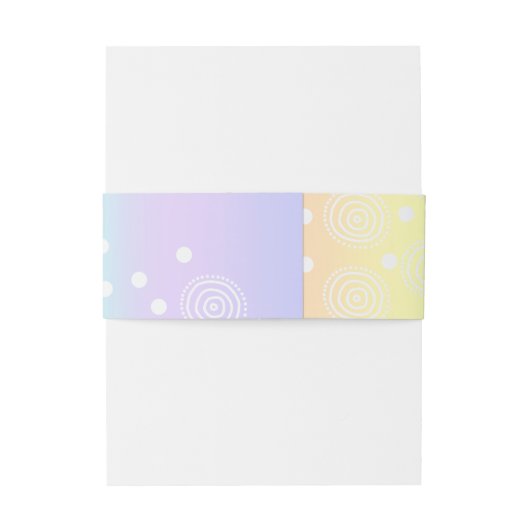 Pastel Rainbow Circles Einladungsbanderole (Rückseitenbeispiel)