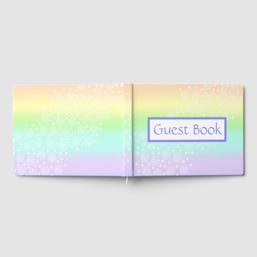 Pastel Rainbow Circles Gastbuch Gästebuch (Voll)