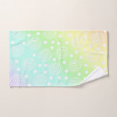 Pastel Rainbow Circles in Circles Badezimmer Handt Badhandtuch Set (Handtuch)