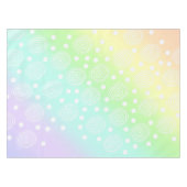 Pastel Rainbow Circles in Circles Tableclout Tischdecke (Vorderseite (Horizontal))