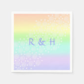 Pastel Rainbow Circles Serviette (Vorderseite)