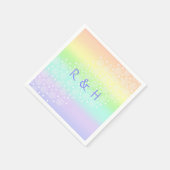 Pastel Rainbow Circles Serviette (Ecke)