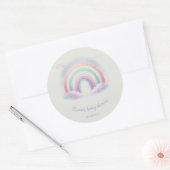 Pastel Rainbow Classic Round Stickers (Umschlag)