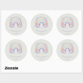 Pastel Rainbow Classic Round Stickers (Blatt)
