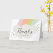 Pastel Rainbow Cloud Kinder Vielen Dank Karte (Gelbe Blume)