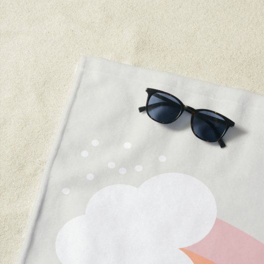 Pastel Rainbow Cloud Niedlich Modern Kids Beach Ha Strandtuch (Beispiel)