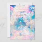 Pastel Rainbow Cloudy Sky Ästhetik Einladung (Vorderseite)