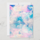 Pastel Rainbow Cloudy Sky Ästhetik Einladung (Rückseite)