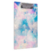 Pastel Rainbow Cloudy Sky Ästhetik Klemmbrett (Rechts)
