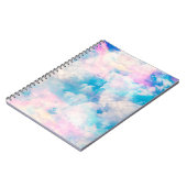 Pastel Rainbow Cloudy Sky Ästhetik Notizblock (Linke Seite)