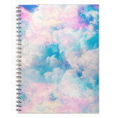 Pastel Rainbow Cloudy Sky Ästhetik Notizblock (Vorderseite)